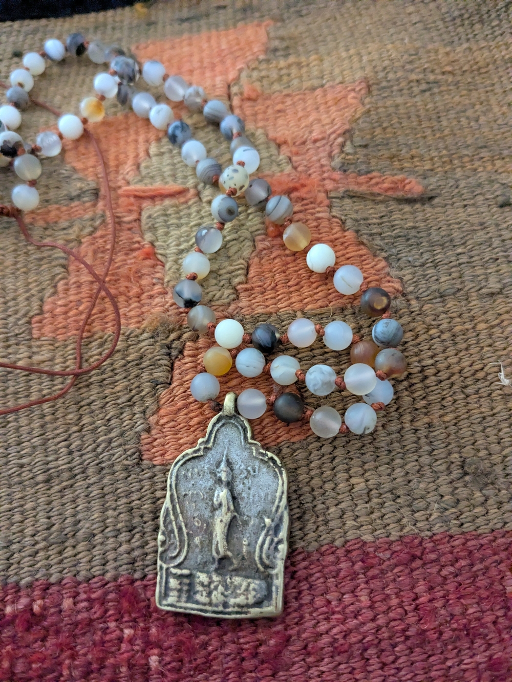 Beaded Agate Thai Handmade Pendant